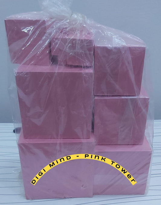 Pink Tower with Stand a Montessori Sensory Material